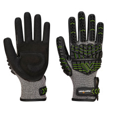 VHR15 Nitrile Foam Impact Glove Black/Green