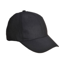 Six Panel Baseball Cap Black