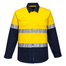 Iona Enhanced Cotton Shirt Yellow/Navy