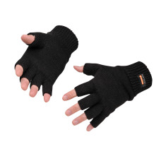 Fingerless Knit Insulatex Glove Black