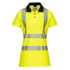 Women's Pro Polo Shirt Yellow Black