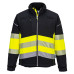 PW3 Hi-Vis Class 1 Softshell Jacket Black/Yellow