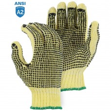 Majestic 3110P Cut-Less With Kevlar Cotton Plated Cut Resistant Knit Glove with PVC Dots