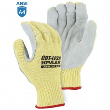 Majestic 3120 Cut-Less With Kevlar Cut Resistant Gloves with Leather Palm