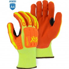 Majestic 35-557Y X15 Cut & Impact Resistant Glove with Sandy Nitrile Coating