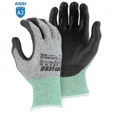 Majestic 37-3537 Dyneema Cut-Less Diamond Cut Resistant Glove with Polyurethane Palm Coating