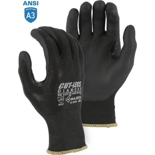 Majestic 373565 Black Cutless Dyneema Diamond Glove with Foam Nitrile