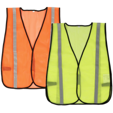 Compact Mesh Safety Vest Black Piping