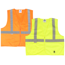 Viking Open Road Class 2 Solid Safety Vest With Zipper Closure