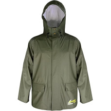 Viking Norseman PU Jacket w/ Hood - Moss Green